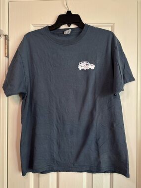 Short-Sleeve Crewneck Tee with Jeep Graphic - Blue